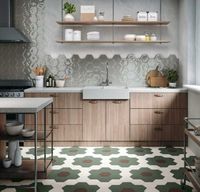 Керамогранит Ceramica Ribesalbes Geometry Hex Grey Glossy PT03138 15х17,3 см — фото 2, Керамогранит