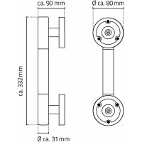 Поручень Ridder Ken А262310 Хром Черный — фото 2, Аксессуары для ванной