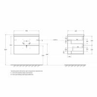 Тумба под раковину BelBagno Aurora 70 AURORA-700-2C-SO-RT подвесная Rovere Tabacco — фото 10, Тумбы под раковину