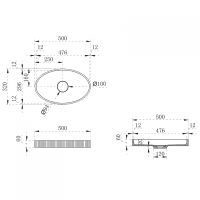 Раковина-чаша Abber Stein 50 AS2603Violett Фиолетовая — фото 5, Раковины накладные