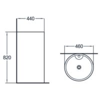 Товар: Раковина SantiLine 46 SL-4003MW Белая матовая - фото 2 Раковина SantiLine 46 SL-4003MW Белая матовая — фото 2, Раковины напольные