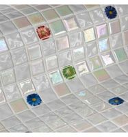 Стеклянная мозаика Ezarri Topping Flowers 31,3х49,5 см — фото 1, Мозаика