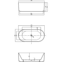 Товар: Акриловая ванна Vincea 170x80 VBT-426-1700 без гидромассажа - фото 5 Акриловая ванна Vincea 170x80 VBT-426-1700 без гидромассажа — фото 5, Ванны