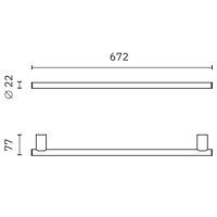 Полотенцедержатель Nofer Santorini 16330.60.B Хром — фото 2, Полотенцедержатели