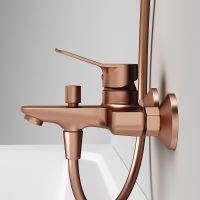 Смеситель для ванны AM.PM X-Joy F85A10044 Розовое золото — фото 5, Смесители