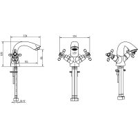 Товар: Смеситель для раковины Boheme Crystal 291-CRST Золото - фото 4 Смеситель для раковины Boheme Crystal 291-CRST Золото — фото 4, Смесители