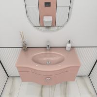 Товар: Тумба под раковину Caprigo Nokturn 90 подвесная Розовая арт-1313-SF026 - фото 3 Тумба под раковину Caprigo Nokturn 90 подвесная Розовая арт-1313-SF026 — фото 3, Тумбы под раковину