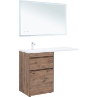 Тумба под раковину Aquanet Токио 120 333648 Дуб веллингтон — фото 9, Тумбы под раковину