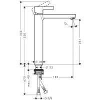 Смеситель для раковины Hansgrohe Metris S Хром арт-31023000 — фото 2, Смесители для раковины