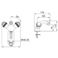 Смеситель для биде Migliore Axo 18474 Бронза — фото 3, Смесители