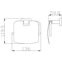 Держатель туалетной бумаги Rav Slezak Yukon YUA0400 с крышкой Хром — фото 2, Держатели туалетной бумаги