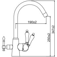 Товар: Смеситель для кухни Kaiser Vincent 31744-3 Бронза - фото 2 Смеситель для кухни Kaiser Vincent 31744-3 Бронза — фото 2, Смесители