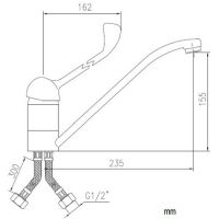 Смеситель для раковины Nofer 07200.B Глянцевая нержавеющая сталь — фото 2, Смесители для раковины