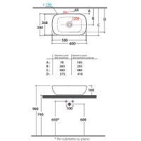 Раковина-чаша Globo T-Edge 60 B6R60.BI*0 Белая — фото 4, Раковины