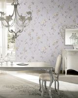 Обои Prima Italiana Colomba 80601 Винил на флизелине (1,06*10) Серый/Желтый, Вензель/Цветы — фото 2, Обои для стен