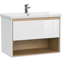 Тумба под раковину Cersanit Louna 80 64071 подвесная Белая — фото 1, Тумбы под раковину