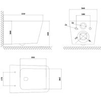 Унитаз Olive's Porto PR30116DP подвесной с сиденьем Микролифт — фото 3, Подвесные унитазы