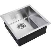 Кухонная мойка ZorG Steel Hammer 44 SH 4444 Нержавеющая сталь — фото 1, Кухонные мойки