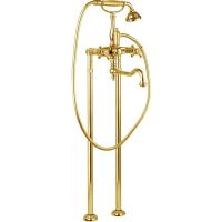 Смеситель для ванны Cezares Golf GOLF-VDP2-03/24-M Золото 24 карат — фото 1, Смесители