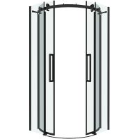 Душевой уголок Grossman Classic 100х100 301.K33.04.1010.21.00 профиль Черный матовый стекло прозрачное — фото 2, Душевые уголки четверть круга