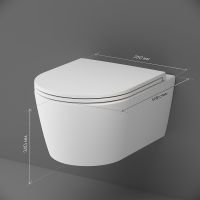 Унитаз AM.PM Func FlashClean C8F1700MWSC подвесной Белый матовый с сиденьем Микролифт — фото 14, Подвесные унитазы