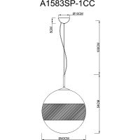 Подвесной светильник Artelamp Galactica Прозрачный Хром арт-A1583SP-1CC — фото 3, Подвесные светильники