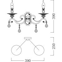 Товар: Настенный светильник Maytoni Elegant Grace ARM247-02-G Белый Золото - фото 5 Настенный светильник Maytoni Elegant Grace ARM247-02-G Белый Золото — фото 5, Светильники