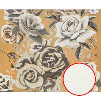 Фреска Ortograf Цветы 5474 Фактура флок FLK Флизелин (3,3*2,7) Бежевый/Серый, Цветы/Живопись — фото 1, Фрески