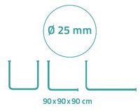 Карниз для ванны Ridder Wien 59511 Черный — фото 3, Карнизы для ванной