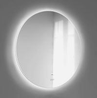 Зеркало Jorno Solo 77 Solo.02.77/W/RL с подсветкой с сенсорным выключателем и часами — фото 4, Зеркала в ванную комнату