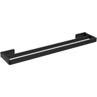 Полотенцедержатель Abber Westen AA1757B двойной Черный матовый — фото 1, Полотенцедержатели