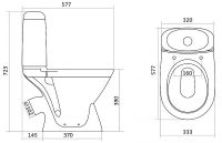 Унитаз Santek Римини 1.WH30.2.130 с бачком и сиденьем — фото 5, Напольные унитазы