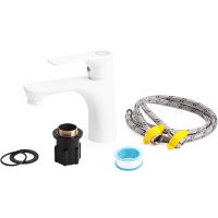 Смеситель для раковины Orange Aristo M19-021w Белый глянец — фото 5, Смесители для раковины