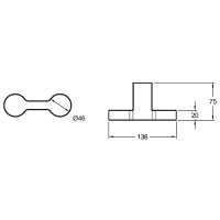 Товар: Двойной крючок Jacob Delafon Singulier 5218D-CP Хром - фото 3 Двойной крючок Jacob Delafon Singulier 5218D-CP Хром — фото 3, Крючки для полотенец