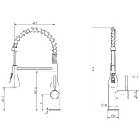 Смеситель для кухни Orange Boni M15-125ni Никель — фото 5, Смесители