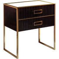 Тумба под раковину Boheme Armadi Art Monaco 80 867-080-BG Черный глянец Золото — фото 1, Мебель для ванной