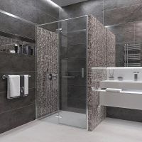 Душевая дверь Veconi Vianno VN-73 80 VN73-80-01-C4 профиль Хром стекло прозрачное — фото 2, Душевые двери в нишу