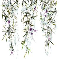 Панно Marburg Crush Motion 63452 Винил на флизелине (2,1*2,7) Белый/Разноцветный, Листья/Цветы — фото 1, Обои для стен