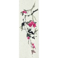 Панно Marburg Crush Motion 63483 Винил на флизелине (0,7*2,7) Бежевый/Розовый, Цветы/Листья — фото 1, Обои для стен