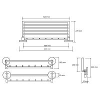 Полка для полотенец Bemeta Omega 104205162 Хром — фото 2, Полки для полотенец