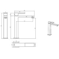 Смеситель для раковины Boheme Qubic 472-NB Никель брашированный — фото 2, Смесители
