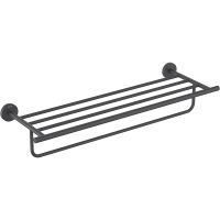 Полка для полотенец Aquatek Оберон AQ4215MB Черная матовая — фото 1, Полки для полотенец