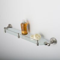 Товар: Стеклянная полка WasserKRAFT Ammer K-7044 Хром матовый - фото 2 Стеклянная полка WasserKRAFT Ammer K-7044 Хром матовый — фото 2, Полки для ванной и душа