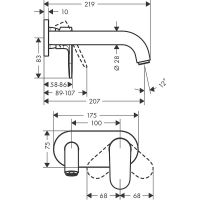 Смеситель для раковины Hansgrohe Vernis Blend Хром арт-71576000 — фото 3, Смесители для раковины