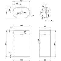 Раковина Abber Stein 58 AS2550 Белая матовая — фото 6, Раковины напольные