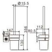Ершик для унитаза CeramaLux Venezia 88613-1 Хром — фото 2, Ершики для унитаза