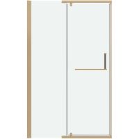 Душевая дверь Grossman Pragma 120 100.K33.03.120.32.00 профиль Золото сатин стекло прозрачное — фото 1, Распашные душевые двери