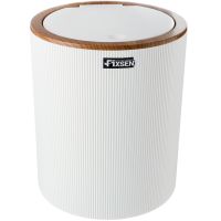 Ведро для мусора Fixsen White Boom FX-412-6 Белое — фото 1, Мусорные ведра