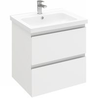 Тумба под раковину Laparet Electra 60 LE-WCAB-60-01 подвесная Белая глянцевая — фото 1, Мебель для ванной