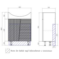 Тумба под раковину Vigo Selena 60 tn.SEL.BAL.60.2D Белая — фото 7, Тумбы под раковину